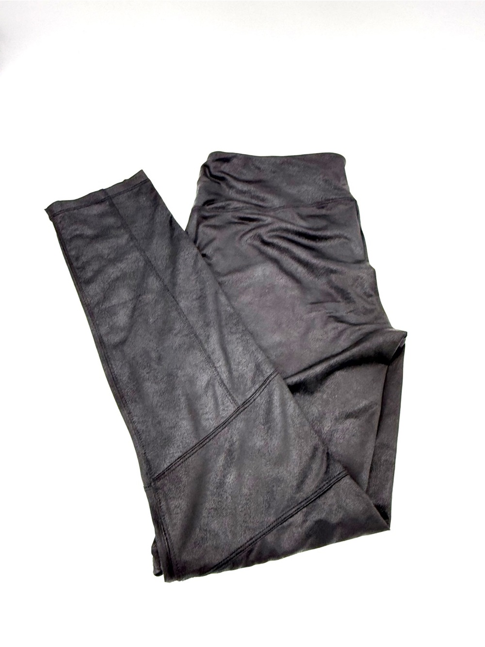 Shinestar Black Faux-Leather Leggings Size XL (CWB0001)